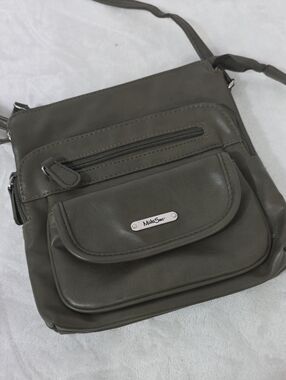 MultiSac Organizer Crossbody Bag Olive Green Multi Pocket Adjustable Strap